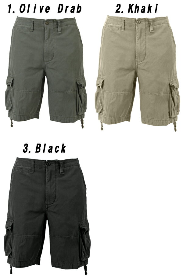 ロスコ ハーフパンツ　ROTHCO ロスコ 正規品 短パンVINTAGE INFANTRY SHORTS ショート丈　短いカーゴショーツZIPジップ開閉 ビンテージ加工 迷彩ミリタリーブランド 軍もの アメリカ買い付けボトムス インポートブランド海外買い付け【楽ギフ_包装】[0718]