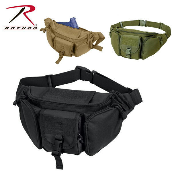 [再入荷]Rothco ロスコ正規品アメリカ買い付け軍物ミリタリーアイテムウエストバック 斜め掛けTactical Concealed Carry Waist Packブラック黒4957インポートブランド海外買い付け[0119]【楽ギフ_包装】