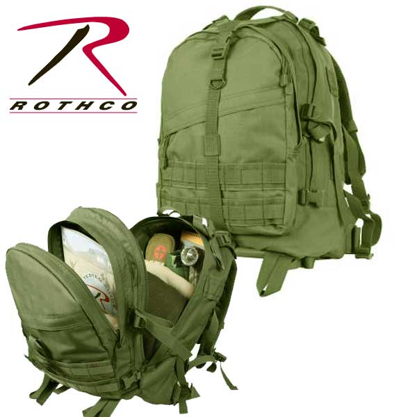 Rothco ロスコ リュックバックパックLarge Transport Pack旅行 アウトドア釣り 無骨キャンプ サバゲー モールシステム 大容量バッグ ブッシュクラフト ミリタリーリュック 軍物 リュックサック