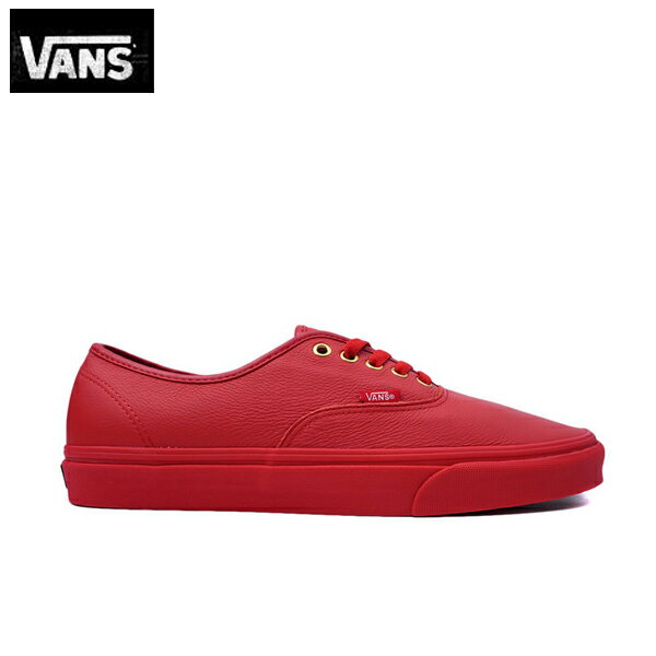 ヴァンズ レザースニーカー メンズ バンズ スニーカー 正規品 ヴァンズ　VANS AUTHENTIC (LEATHER)RED バンズ オーセンティック (レザー)レッドVN0A2Z5I1ED　アメリカ買い付け　USAモデル【ラストセール】【10.5inc/28.5cm】[1220]