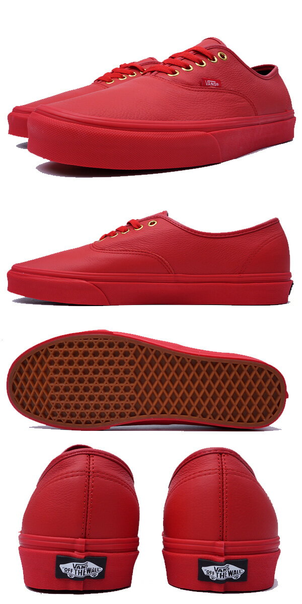 バンズ スニーカー 正規品 ヴァンズVANS AUTHENTIC (LEATHER)RED バンズ オーセンティック (レザー)レッドVN0A2Z5I1EDアメリカ買い付けUSAモデル【あす楽対応】【楽ギフ_包装】[1220]