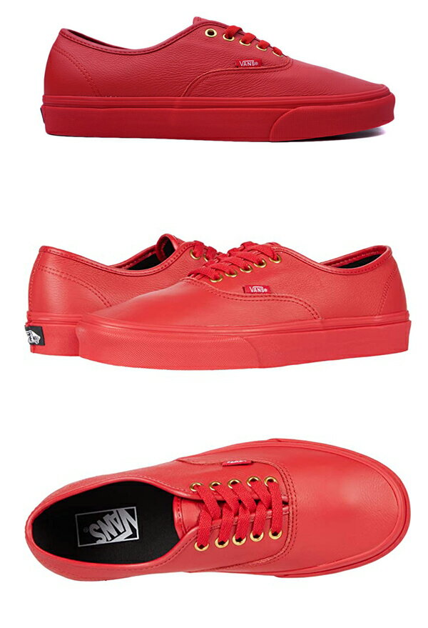 バンズ スニーカー 正規品 ヴァンズVANS AUTHENTIC (LEATHER)RED バンズ オーセンティック (レザー)レッドVN0A2Z5I1EDアメリカ買い付けUSAモデル【あす楽対応】【楽ギフ_包装】[1220]