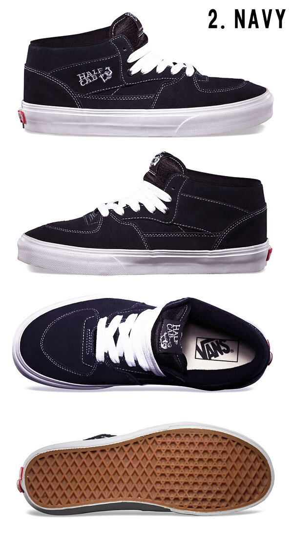 【バンズ】 VANS HALF CAB【バンズ ハーフキャブ】VN-0DZ3BLK VN000DZ3NVY VN000DZ3BLK黒 【VANS】紺 スニーカー VANS SK8 メンズ　レディース　ユニセックス