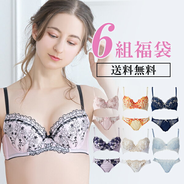【1月7日より順次出荷】2026 福袋5組＋1組 おまけ ブラジャー ショーツ ノンワイヤーブラ・チ ...
