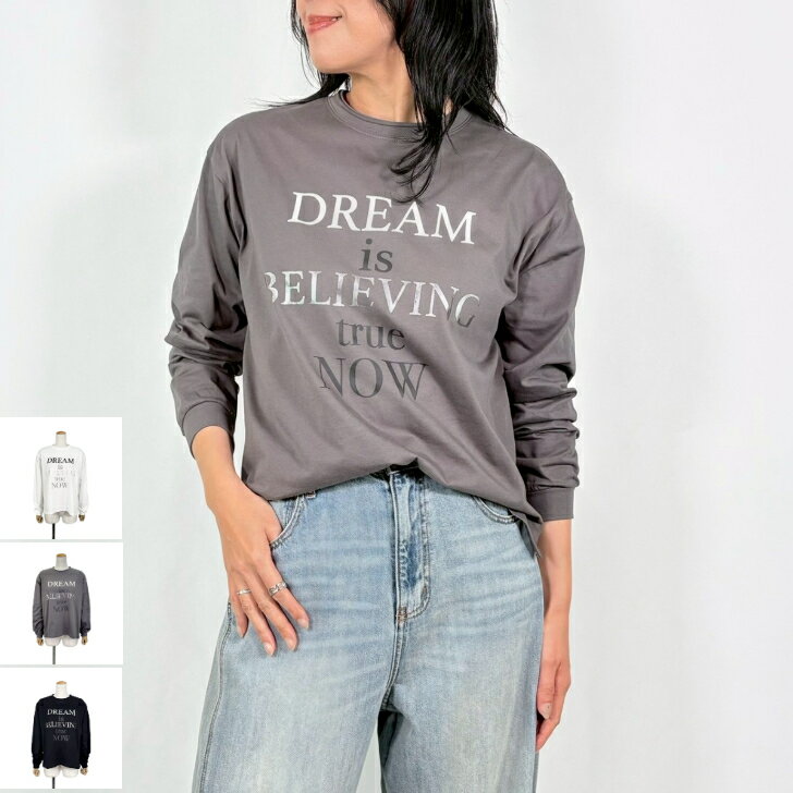 ［9350円→8415円 10%off］PASSIONEパシオーネレディース calin カラン passione カットソー Tシャツ 長袖 ロンT 大人カジュアル カジュアル 春 秋 冬 カジュアル 体型カバー インナー デイリー M 全3色 綿 コットン 着回し シンプル ［616934-094］