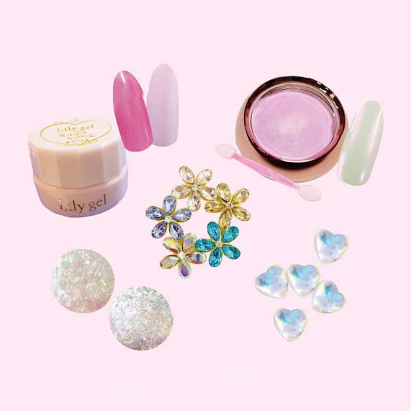 Lily gel リリージェル Knock knock. シリーズ パーフェクトセット【ネイル ジェルネイル パウダー ネイルパーツ】
