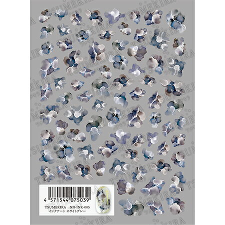 TSUMEKIRA ツメキラ インクアート ホワイトグレー NN-INK-005【ネイルアート ネイルシール アートポス..