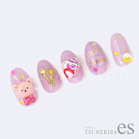 TSUMEKIRA ツメキラ es(エス) Honey Chocoプロデュース ハッピーナンバー ゴールド ES-HNC-008【ネイルアート ネイルシール 】 2
