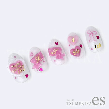 TSUMEKIRA ツメキラ es(エス) Honey Chocoプロデュース ハッピーナンバー ゴールド ES-HNC-008【ネイルアート ネイルシール 】 3