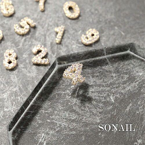 SONAIL ソネイル ナンバービジュー No.4 FY001813 2P【ネイルパーツ　ビジューネイ...