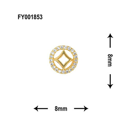 SONAIL ソネイル ティンクルサークル ゴールド FY001853 2P【ネイルパーツ ビジューネイル ネイルアート 宝石ネイル 】