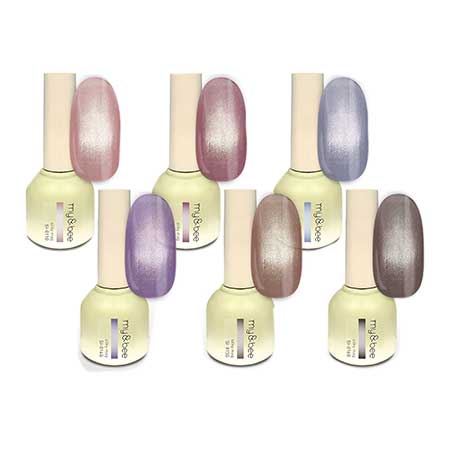 my&bee マイビー シルキーマグセットC SI-SC(011~016/6色)【マグジェル ジェルネイル ハートマグ ネイルアート 超微粒子マグ】