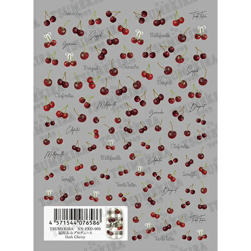 TSUMEKIRA ツメキラ 福岡あみプロデュース Dark Cherry NN-FKO-003【福岡あみ ダーク チェリー TSUMEKIRA ネイル デコ シール】