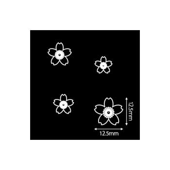 【在庫わずか!】エアブラシ アート ステンシル Andy Frame MINI サクラ01 【ネイル パーツ ジェルネイル】