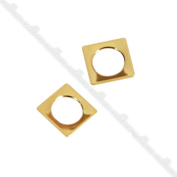 SHAREYDVA シャレドワスタッズ スクエア 中抜き(ラウンド) 4mm 50P ゴールド 【ネイル パーツ ジェルネ..