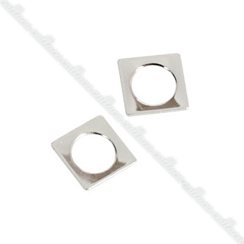 SHAREYDVA シャレドワスタッズ スクエア 中抜き(ラウンド) 4mm 50P シルバー 【ネイル パーツ ジェルネ..