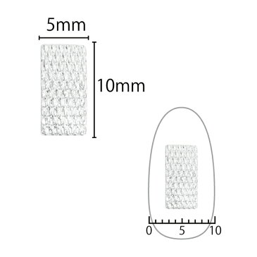 SHAREYDVA シャレドワ ネイルパーツ メッシュモロッコ レクタングル シルバー 8P 【ネイル ネイルパーツ メッシュモロッコ】