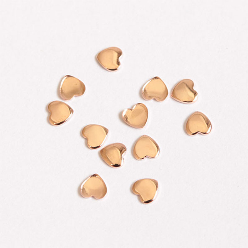 SHAREYDVA シャレドワ スタッズ メタルハート 30P ピンクゴールド 【ネイル ネイルパーツ ネイルスタッズ】