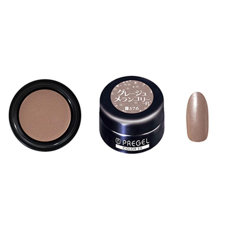 キャラカのPREGEL プリジェル カラーEX グレージュメランコリー-P PG-CE576 3g 【ネイル ジェルネイル カラージェル】｜アングル2