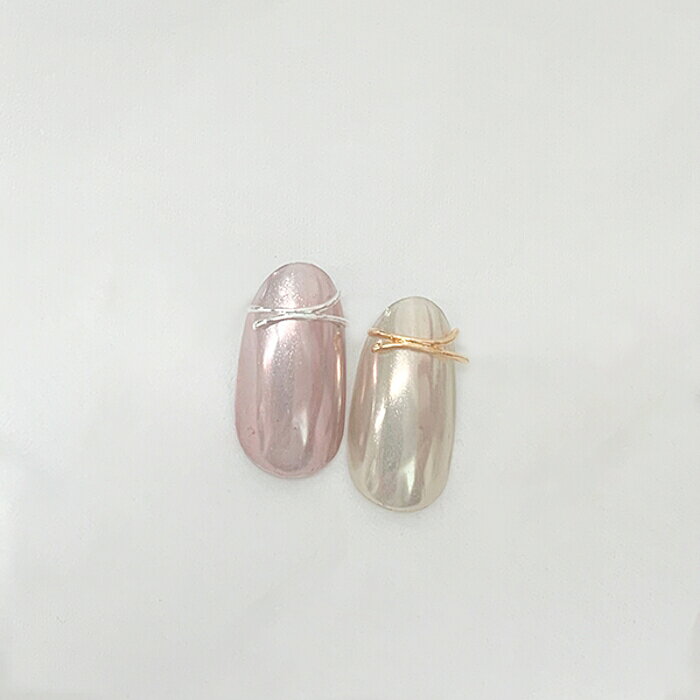 SHAREYDVA シャレドワ ネイルパーツ ラインリング シルバー 5P【ネイル ネイルパー...