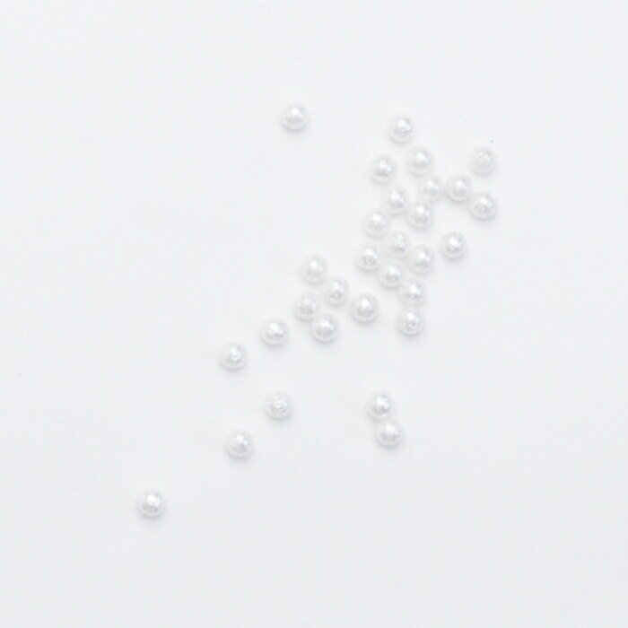 SHAREYDVA シャレドワ コットンパール ホワイト 3mm 30P (球体・穴なし) 【ネイル ネイルパーツ パール】