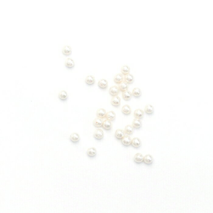 SHAREYDVA シャレドワ コットンパール ベージュ 3mm 30P(球体・穴なし) 【ネイル ネイルパーツ パール】