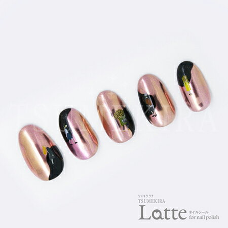 TSUMEKIRA ツメキラ 【Latte】 flicka nail arts フリッカネイルアーツ プロデュース 4seasons GIRLS Spring&Summer LT-FLI-101【ジェルネイル　ネイルアート フリッカネイル　手描き　ネイルシール】 3