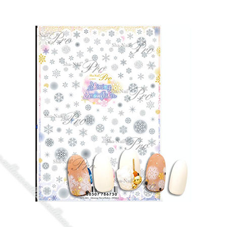 Shanail 写ネイルPro　シャイニングスノーフレークス　ホワイト 【アート　ステッ...