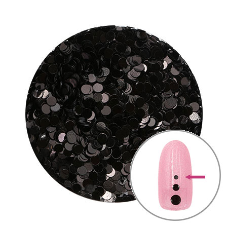 MATIERE マティエール ラウンドホログラム ブラック 1mm【ネイルアート　ホロネイル　ホログラムネイル　ジェルネイル】【artholo】