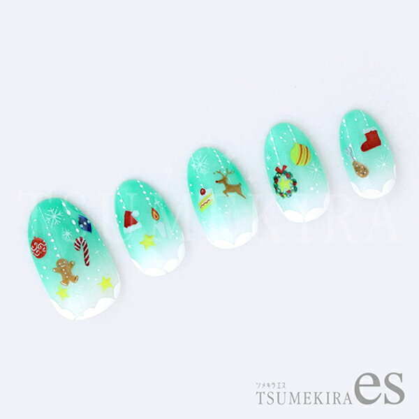 キャラカのTSUMEKIRA ツメキラ es(エス) ウラナカ リカ プロデュース3 Tiny Holy Christmas ES-URA-103【ネイル ネイルシール ネイルステッカー クリスマス】｜アングル2