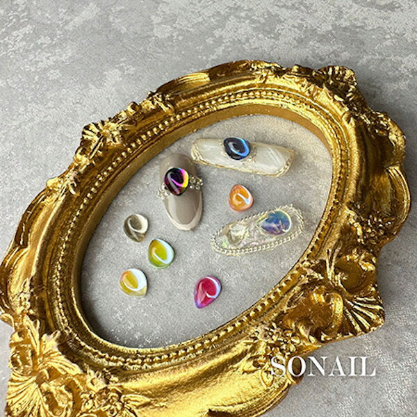 SONAIL ソネイル うるうるストーン ドロップ レッドパープルオーロラ 6×8mm FY0013...