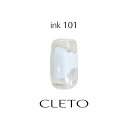 CLETO クレト インク 101 7ml【ホワイト マーブルリキッド 乳白色 リキッド ジェルネイル パステル インク ルーミングリキッド マーブルインク カラーリキッド 水彩 パール】(4)
