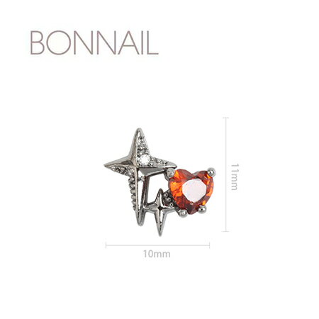 Bonnail ボンネイル クロムパーツ TOKIMEKI2P 背面カーブあり【ゴシックネイルパーツ ハロウィン十字架 ロザリオ ハート ムーン スカル ガイコツ 骨の手 ボーンハンド】