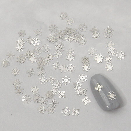SHAREYDVA シャレドワ ネイルパーツ ウィンターシリーズ 結晶 シルバー 約0.4g【雪の結晶 冬ネイル 雪花 クリスマス スノークリスタル ネイルシール セルフネイル ジェルネイル】