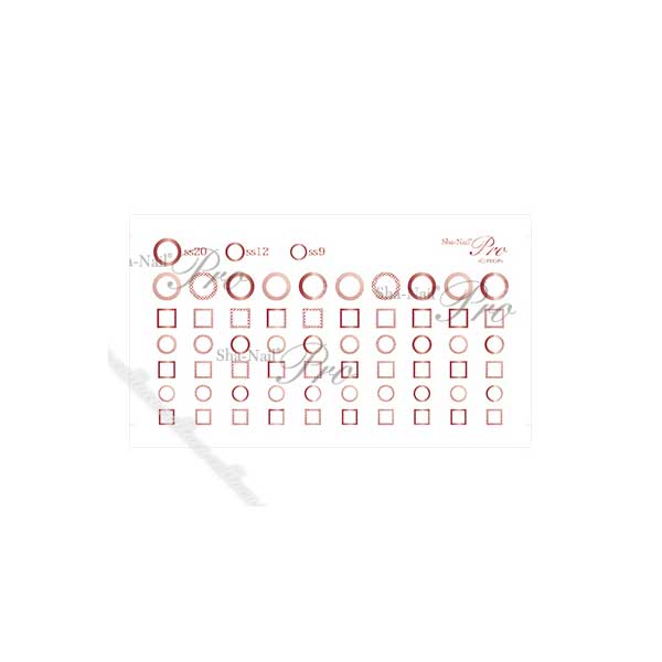 Shanail 写ネイルPlus サークル&スクエア ピンクゴールド 【ネイルシール アート 幾何学 ロゴ】