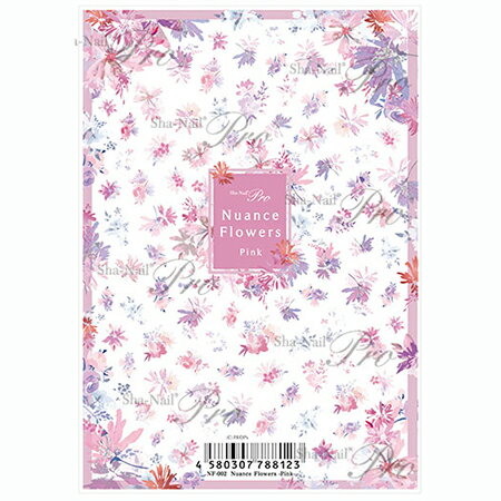 写ネイルPro ニュアンスフラワー ピンク 【ネイル アート シール ステッカー】