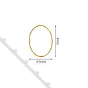 SHAREYDVA×BLC シャレドワ ブローチ オーバル 9×6.5mm ゴールド 6P 【ネイル パーツ ジェルネイル】