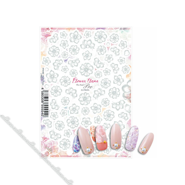 【お取寄せ】写ネイル フラワーフレーム(ホワイト) 【ネイル パーツ ジェルネイル】