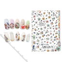 Shanail 写ネイル ラインデザインフラワーズ 【ネイルアート シール、ステッカー】