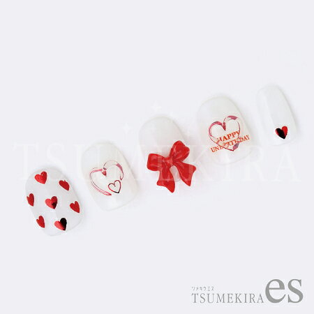 TSUMEKIRA ツメキラ es エス Heart 4 ES-HEA-104 メタリックレッド ジェル専用【ネ...