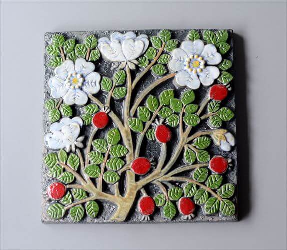 【送料無料】リサラーソン POMONA Nypon 陶板 Lisa Larson ポモナ ローズヒップ Gustavsverg スウェー..