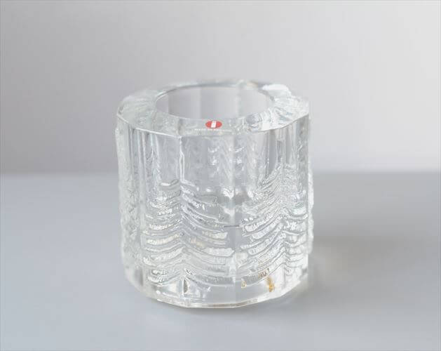 【送料無料】ラベル付! iittala イッタラ Kuusi キャンドルホルダー L もみの木モチーフ クーシ ガラス 燭台 ローソク立て 北欧 フィンランド ヴィンテージ_251027
