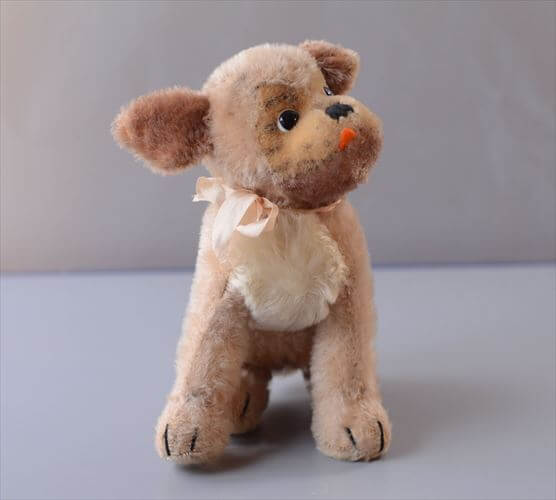 【送料無料】1960-77年代 ドイツ製 Steiff お座りイヌ Mopsy ぬいぐるみ シュタイフ ドール フィギュア アンティーク ヴィンテージ_260410(3.0)