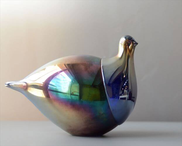 Rakuten - 【送料無料】フィンランド製 Espoon Taidelasi Oy Glass Bird 大きなガラスの鳥 Keijo Kortesalo オブジェ 北欧 ヴィンテージ_260519
