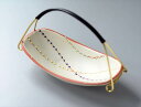 【送料無料】ドイツ製 1960-70年代 陶器x真鍮ハンドルのトレー 舟ボウル ミッドセンチュリー ヴィンテージ アンティーク_250114