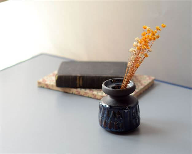 Callum shopの【送料無料】デンマーク製 SOHOLM 花瓶 Einar Johansen ネイビー 北欧 花器 スーホルム 一輪挿し キャンドルスタンド ホルダー ヴィンテージ_260731｜アングル2