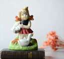 【送料無料】ドイツから アヒルと女の子 陶器フィギュア Goebel Hummel フンメルを彷彿 ヴィンテージ アンティーク_241226