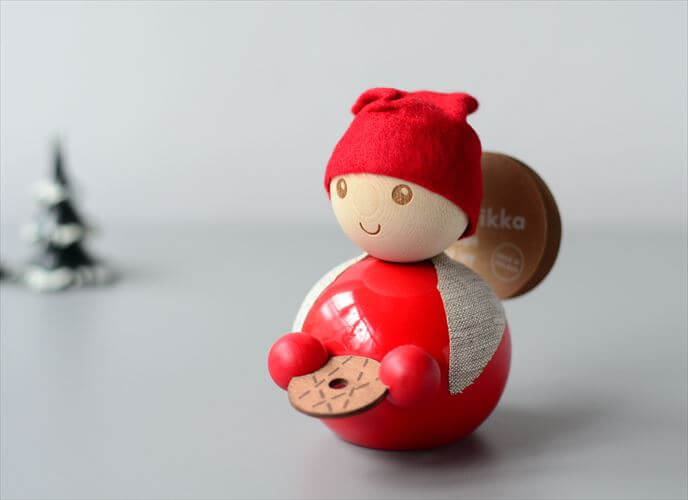 【送料無料】未使用品 フィンランド製 Aarikka Tonttu Ruistonttu60 10cm高 アーリッカ トントゥ クリスマスの妖精フィギュア オブ...