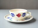 【送料無料】ベルギー製 BOCH ボッホ BOERENBONT カップ&ソーサー 陶器 アンティーク ヴィンテージ_240819