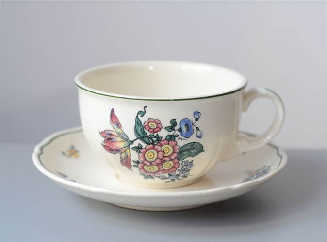 【送料無料】ドイツ製 VILLEROY&BOCH Alt Strassburg カップ&ソーサー ビレロイ&ボッホ 陶器 アンティーク ヴィンテージ_25101...